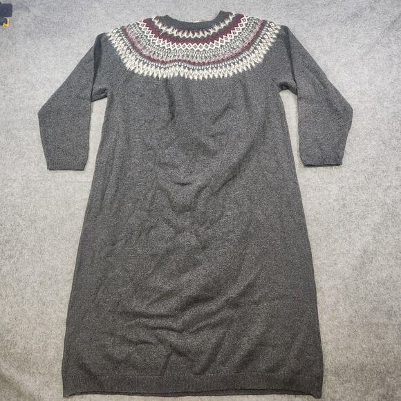 J Jill Sweater Dress Womens 3X Gray Fair Isle Knit Pullover Crewneck NWT NEW - Picture 15 of 16